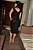 Vestido Linho Preto Ajustado Reto com Bolsos Verdugos e Saia Oval - Imagem 6