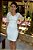 Vestido com Renda e Bordado no Colo Off-White - Imagem 2