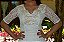 Vestido com Renda e Bordado no Colo Off-White - Imagem 3
