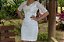 Vestido com Renda e Bordado no Colo Off-White - Imagem 4