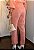 Calça Jacquard Salmon Reta com Corte Assimétrico e Amarração Frontal - Imagem 6