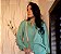 Blusa Jacquard Verde com Nervuras nas Mangas e Elásticos nos Punhos - Imagem 1