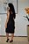 Vestido Linho Preto Reto com Corte Assimétrico no Colo e Viés - Imagem 6