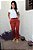 Calça Sarja Terracota Calça Pijama com Bolsos Frontais e Bolsos Verdugos Traseiros - Imagem 6
