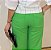 Calça Alfaiataria Verde Botega Pantalona com Nervuras nos Joelhos e Recorte Frontal - Imagem 3