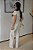 Blusa Linho Natural com Tecido Trabalhado Manga Oval e Gola - Imagem 5