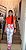 Blusa Crepe Laranja Avermelhada com Nervuras Largas - Imagem 8