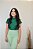 Blusa Crepe Verde com Nervuras Largas - Imagem 6
