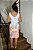 Blusa Crepe Nobre Branca Cavada com Decote em V com Nervuras Largas Frontais Cropped Madame - Imagem 9