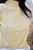 Blusa Tricoline Amarela Manteiga Cem por Cento Algodão Cropped com Mangas Curtas - Imagem 2