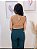 Blusa Fluity Kobe Cappuccino Cropped Cavada Gola com Vies Entrelaçados no Colo - Imagem 4