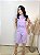 Blusa Alfaiataria Lavanda Cropped Cavada Gola com Vies Entrelaçados no Colo - Imagem 6