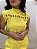 Blusa Crepe Amarelo Banana Cropped Cavada Gola com Vies Entrelaçados no Colo - Imagem 8