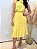 Saia Crepe Amarelo Banana Midi Cintura Alta com Bolsos e Babados de Pregas - Imagem 6