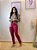 Calça Alfaiataria Pink Reta com Nervuras Horizontais no Quadril e Bolsos - Imagem 1