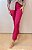 Calça Alfaiataria Pink Reta com Nervuras Horizontais no Quadril e Bolsos - Imagem 4