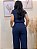 Calça Linho Azul-Marinho Pantalona com Bolsos Verdugos e Nervuras nos Bolsos e Cós - Imagem 5