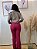 Calça Alfaiataria Pink Flare com Nervuras Horizontais no Quadril e Bolsos - Imagem 4