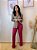 Calça Alfaiataria Pink Flare com Nervuras Horizontais no Quadril e Bolsos - Imagem 1