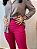 Calça Alfaiataria Pink Flare com Nervuras Horizontais no Quadril e Bolsos - Imagem 2