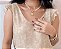 Blusa Chiffon Dourada Alças de Babados com Acabamentos Especiais - Imagem 1