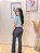 Calça Two-Way Chumbo Flare com Nervuras Finas na Frente e Lapela com Zíper Frontal - Imagem 4