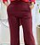 Calça Alfaiataria Vinho com Bolsos Frontais e Bolsos Traseiros com Nervuras e Elástico no Cós Atrás - Imagem 2