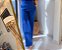 Calça Alfaiataria Azul Bic com Bolsos Frontais e Bolsos Traseiros com Nervuras e Elástico no Cós Atrás - Imagem 1