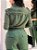 Calça Linho Cem por Cento Verde Militar Reta Pences Frontais e Bolsos Verdugos com Lapelas Traseiras Modelagem Tradicion - Imagem 5