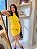 Short Visco Trench Amarelo Alfa com Elástico no Cós Traseiro e Nervuras nos Bolsos Traseiros - Imagem 2