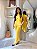 Blusa Visco Trench Amarelo Alfa com Gola Alta e Botões no Colo - Imagem 5