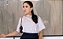 Blusa Algodão Cambraia Branca Manga Evasê com Gola Barca e Bordados na Extensão do Colo e Mangas - Imagem 1