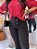 Blusa Viscose Fina Vinho Claro Mangas 3/4 com Nervuras Finas na Gola e Mangas Fendas Laterais - Imagem 4