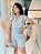 Short Visco Trench Cinza Claro Com Bolsos Verdugos E Elástico Atrás - Imagem 7