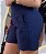 Short Visco Trench Azul Marinho  Com Bolsos Verdugos E Elástico Atrás - Imagem 13