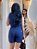 Short Visco Trench Azul Marinho  Com Bolsos Verdugos E Elástico Atrás - Imagem 7