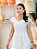 Vestido Lese Branco Midi Evasê - Imagem 2