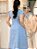 Vestido Lese Azul Pastel Midi Evasê - Imagem 3