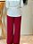 Calça Alfaiataria Way Fucsia Pantalona Com Bolsos Frontais E Traseiros Elástico No Cós E Zíper Lateral - Imagem 4