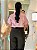 Calça Alfaiataria Copenhaguem Marrom Escuro Pantalona Com Bolsos Frontais E Traseiros Elástico No Cós E Zíper Lateral - Imagem 10