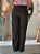 Calça Alfaiataria Copenhaguem Marrom Escuro Pantalona Com Bolsos Frontais E Traseiros Elástico No Cós E Zíper Lateral - Imagem 11