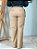 Calça Algodão Salmon Claro Pantalona com Cintura Alta com Passantes Bolsos Frontais e Bolsos Traseiros Verdugos Funciona - Imagem 6