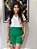 Short Lese Verde Esmeralda Com Bolsos Frontais E Elástico Atrás Cós - Imagem 7