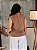 Calça Alfaiataria Branca Pantalona Evasê Com Passantes E Bolsos Frente - Imagem 4