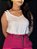 Blusa Viscocrepe Off White Cavada Com Alças Tranças Manuais - Imagem 2