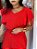 Blusa Crepe Marroquino Vermelho Universal Manga Dupla Com Dobra Moderna - Imagem 11