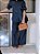 Camisa Linho Azul Marinho Oversized, Com Botões, Gola E Punho Largo - Imagem 4
