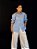Camisa Tricoline Azul Pastel Oversized, Com Botões, Gola E Punho Largo - Imagem 1
