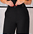 Calça Alfaiataria Preta Pantalona Cós Reto, Elásticos Laterais, Nervuras E Bolsos Frontais, Zíper Na Frente - Imagem 1