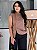 Blusa Viscose Moca Mousse Cavada, Gola Alta e Botões Lateralizados - Imagem 5
